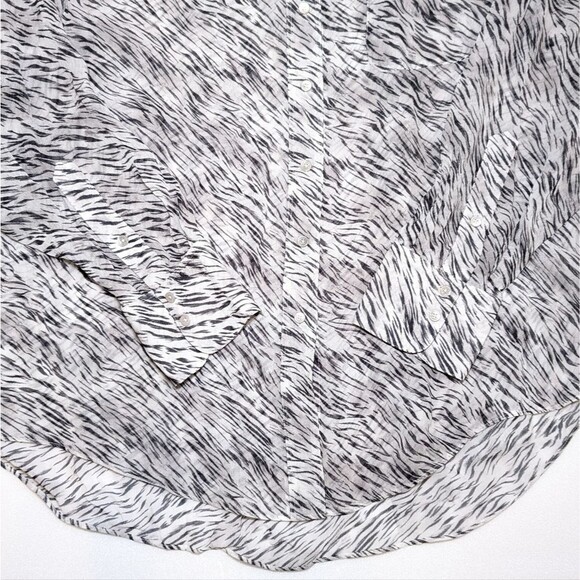 All Saints Bernie Zed Zebra Print Sheer Shirt - Picture 9 of 14